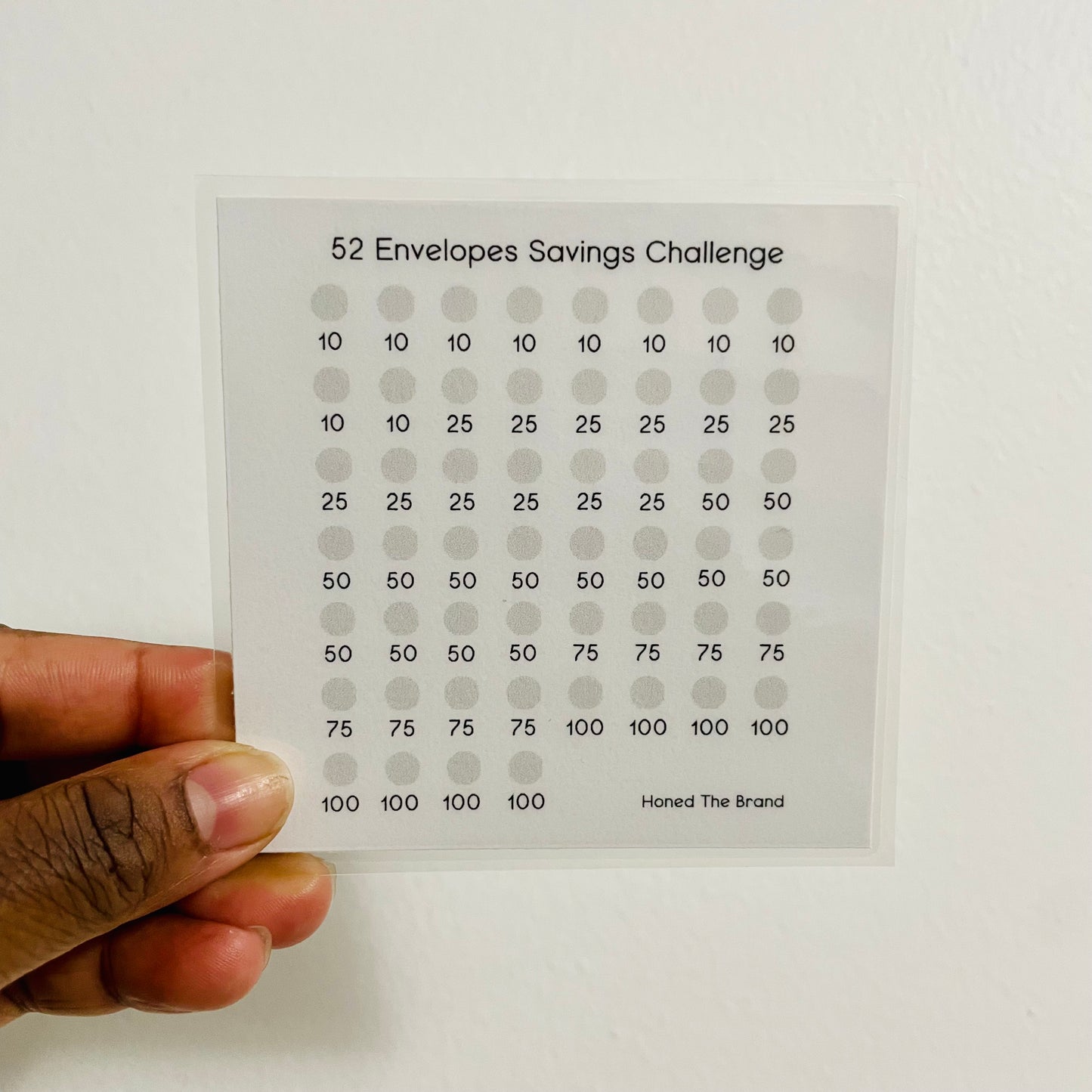 52 Envelope Savings Challenge Box