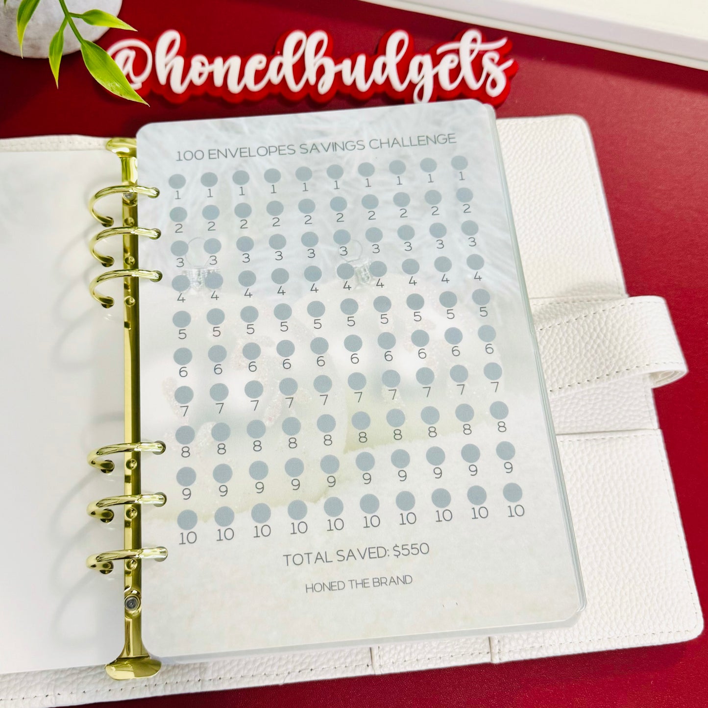 Christmas 100 Envelopes Savings Challenge Binder