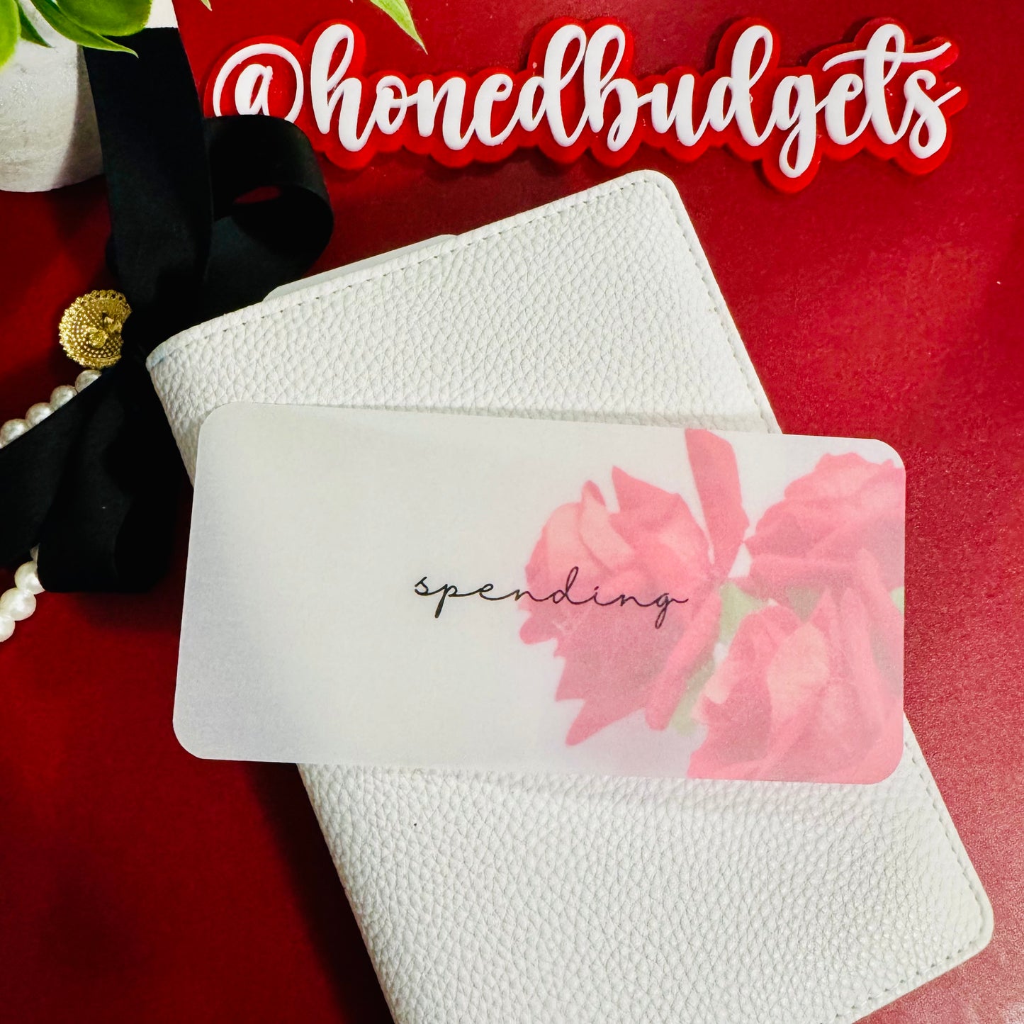 Floral Custom Cash Envelope Insert