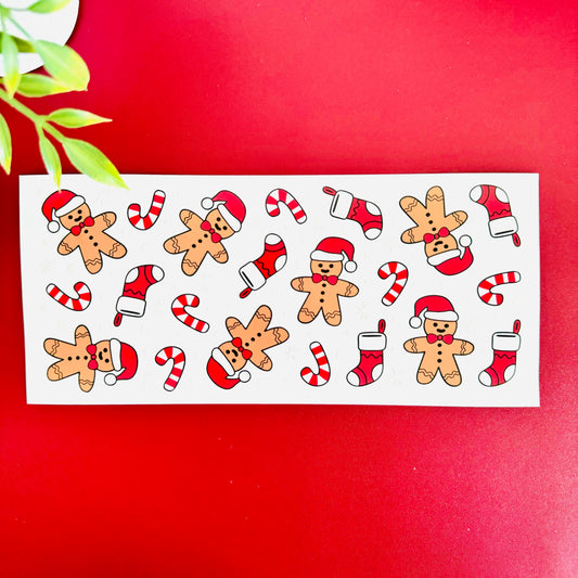 Gingerbread Man Candy Canes Decal