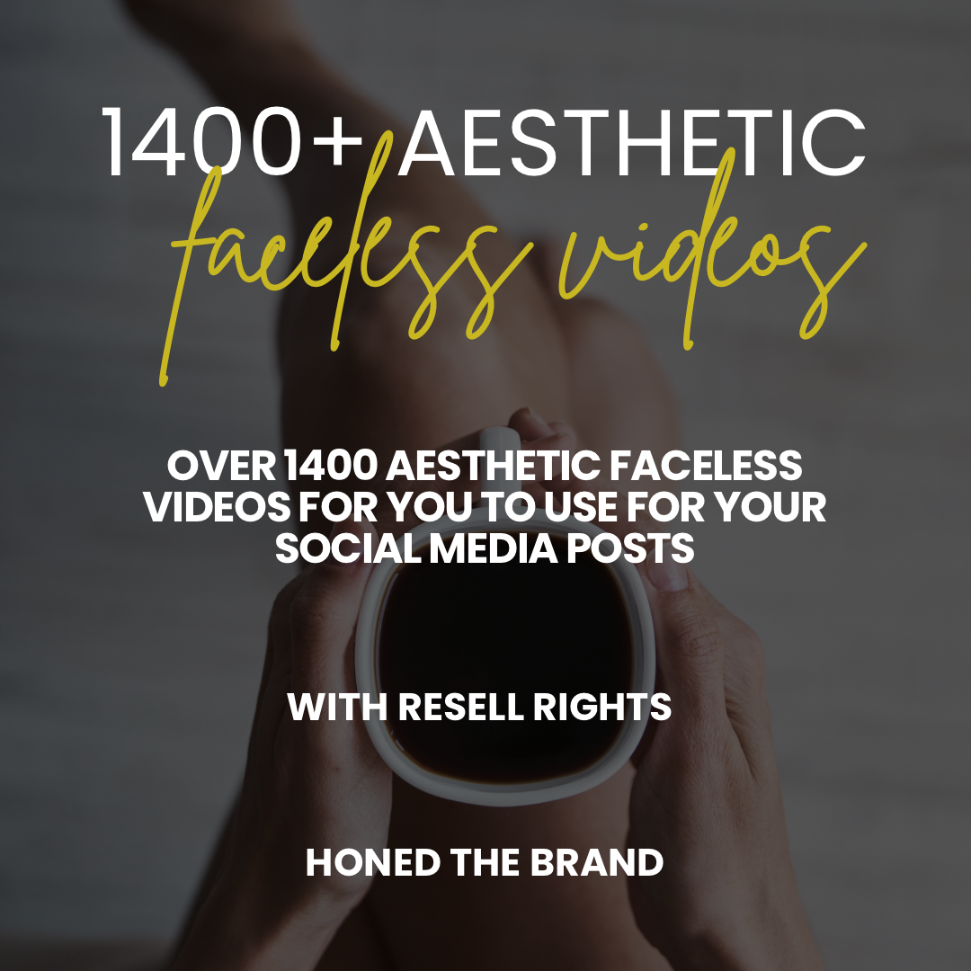 1400+ Aesthetic Faceless Videos (With Resell Rights)