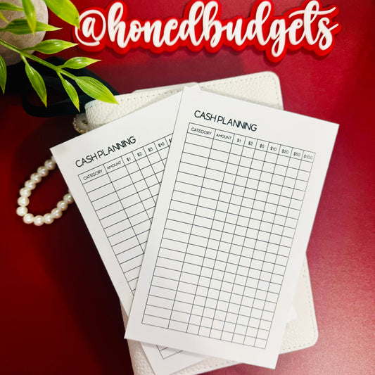 Cash Planning Sheet