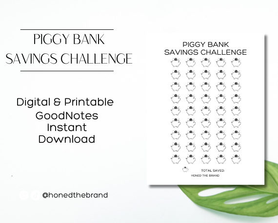 Digital Piggy Bank Savings Challenge