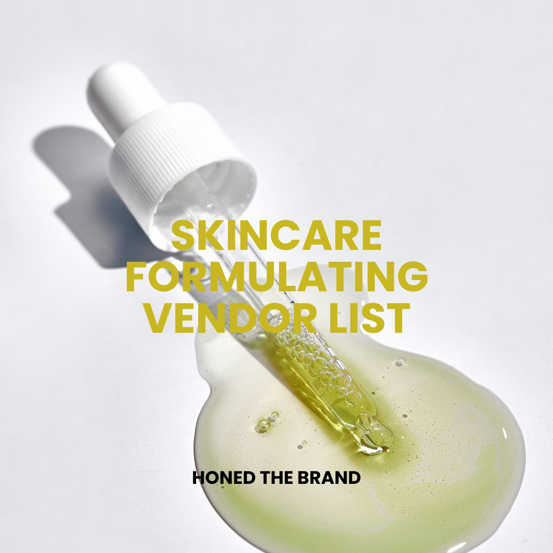 Skincare Formulating Vendor List